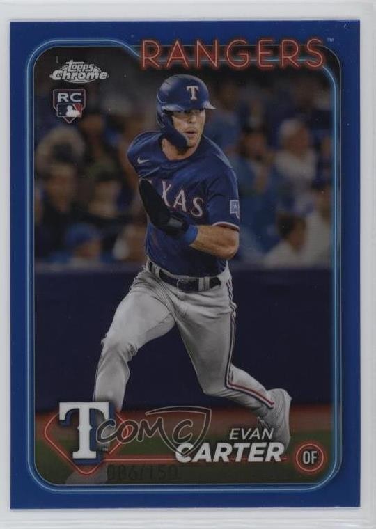 2024 Topps Chrome Blue Refractor 86/150 Evan Carter #136 4k8