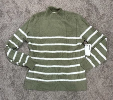 Bailey 44 Sweater Sz Small Mock Neck Soft Pullover Stripped NWT Fuzzy Knit