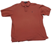 VTG Polo by Ralph Lauren Men's Polo Shirt Size L Coral Short Sleeve 100 Cotton
