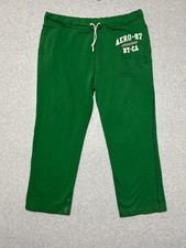 Vintage Y2K Aeropostale Sweatpants Men's Large Loose Fit Fit XL Green