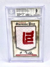2012 SportsKings Spectacular Placixo Burress GAME USED JumboPatch 1/1 🔥🤯 BGS 9