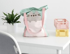 Grupo Erik Cotton Tote Bag - Canvas Bag, Large, Pusheen Pink 