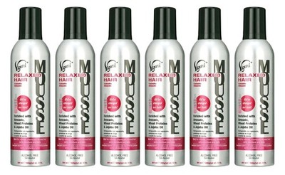 Vigorol Hair Mousse Olive Oil Mega Moisture Pack of 6 - 12 Oz