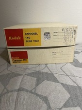 Lot Of 2 Vintage Kodak Carousel Transvue 140 Slide Tray Info Sheet Original Box