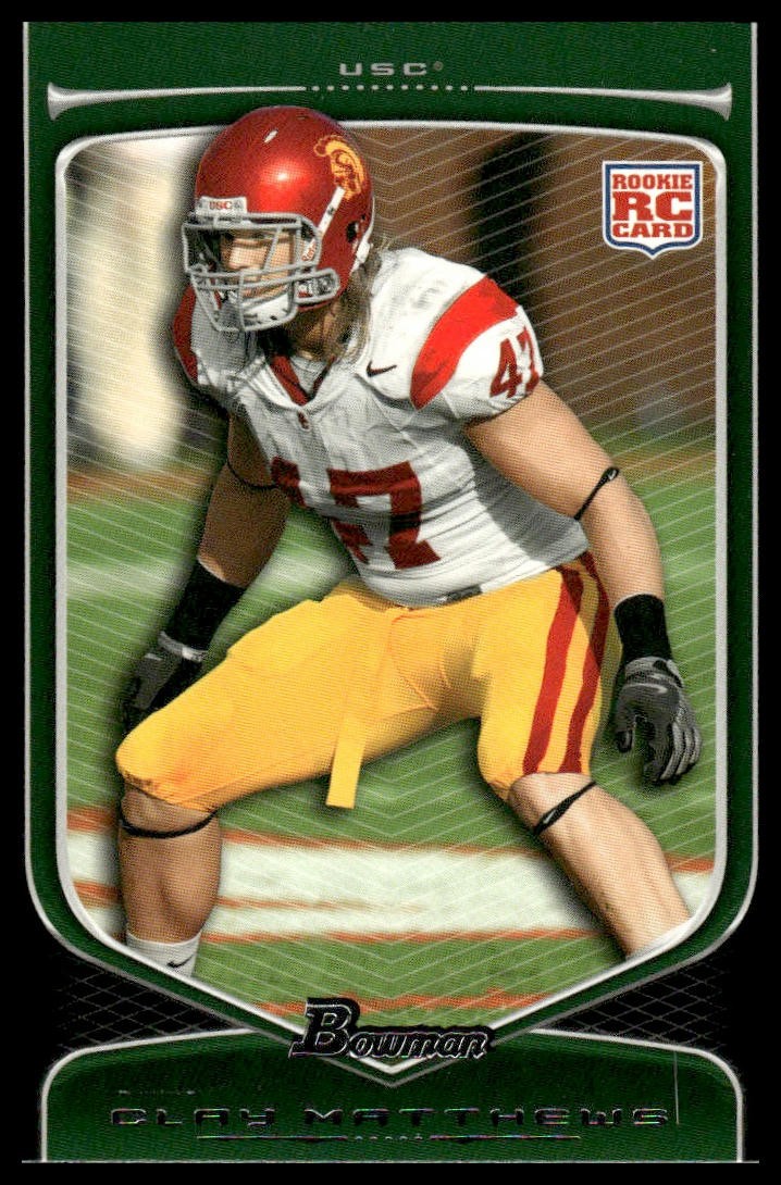 Clay Matthews Rookie RC 2009 Bowman Draft Picks #196 USC Trojans