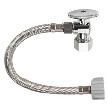 Toilet Hose Supply Line Kit 12 Inch 3/8 x 7/8 Connector 1/2 Inlet Valve