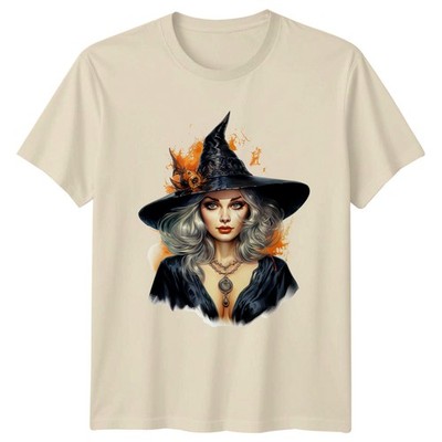 Vintage Hexe Damen T-Shirt Halloween Geschenk für Sie