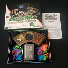 Ninja Squirrels (Board Game, 2016) RoosterFin memory dexterity kids OOP COMPLETE