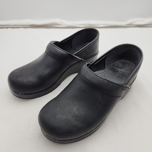 Dansko Clogs 39 Black Leather Comfort Shoes US 8/8.5 Women’s Slip on Shoes - Picture 3 of 15
