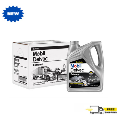 Mobil Delvac Extreme 15W-40 Full Synthetic Diesel Engine Oil, 1 Gallon (3 Pack)