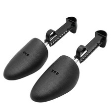 Shoe Tree Stretcher 1 Pair Black Adjustable Plastic Shoe Shaper