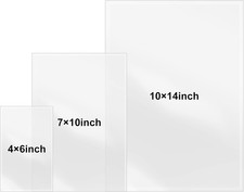 250 Pcs 3 Sizes Heat Shrink Wrap Bags Clear PVC Heat Film for Gift Wrapping