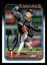 Griffin Jax Minnesota Twins IP Signed Autographed 2024 Topps Update #US43