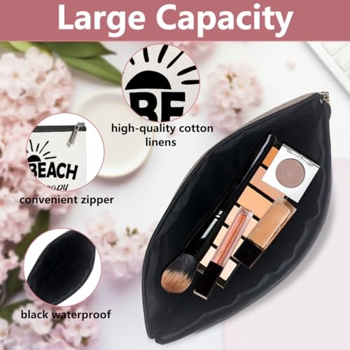 4PCS Beach Vacation Essentials Makeup Bag, Cute Cosmetic Bags for BeachTherapy3 - Picture 4 of 6