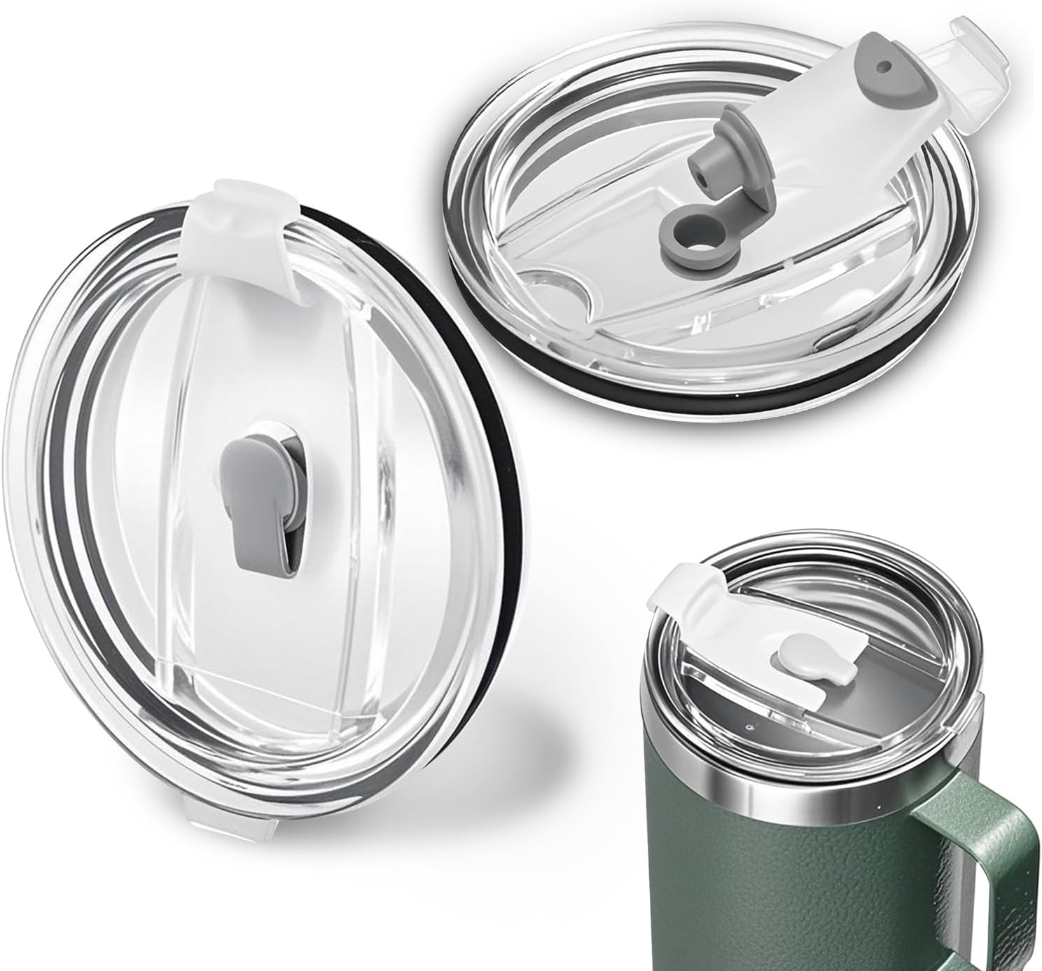 2 Pcs Stanley Camp Mug 24 Oz Replacement Lids Spill Proof