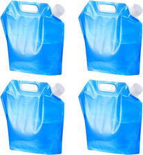 4x 5L Faltbarer Wasserkanister, Trinkwasserkanister, Faltkanister Camping