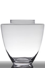 INNA-Glas Bodenvase Glas Lacey, Trichter - rund, klar, 35cm, Ø 35cm