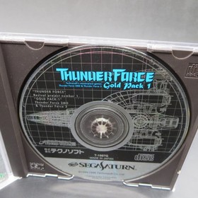 Thunder Force Gold Pack 1 Sega Saturn with Spine Card and Manual Japanese