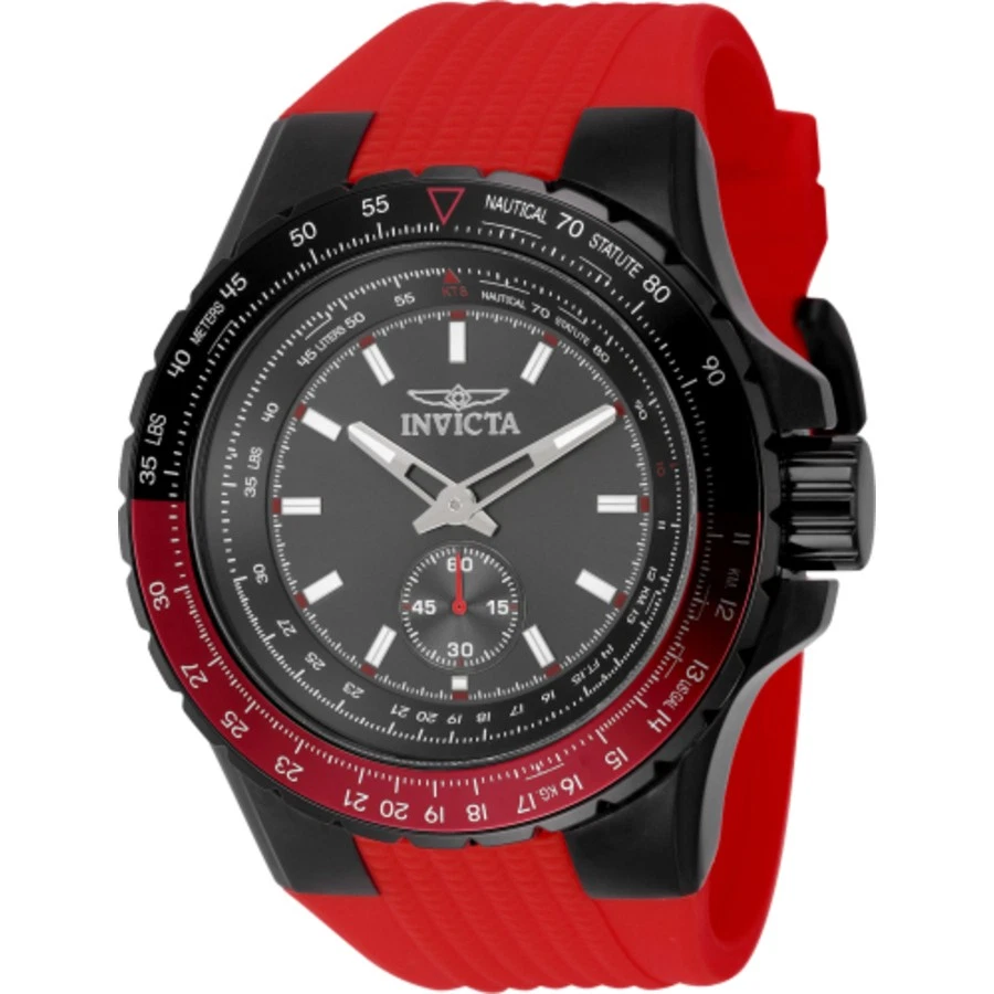 Мужские кварцевые часы Invicta Aviator циферблат пушечный металл 49302