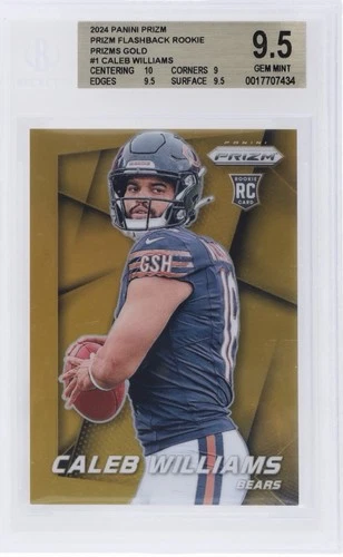 2024 Panini Prizm Caleb Williams Flashback Gold 3/10 BGS 9.5 ROOKIE