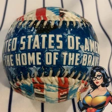 United States Of America The Home Of The Brave Souvenir Baseball Ball
