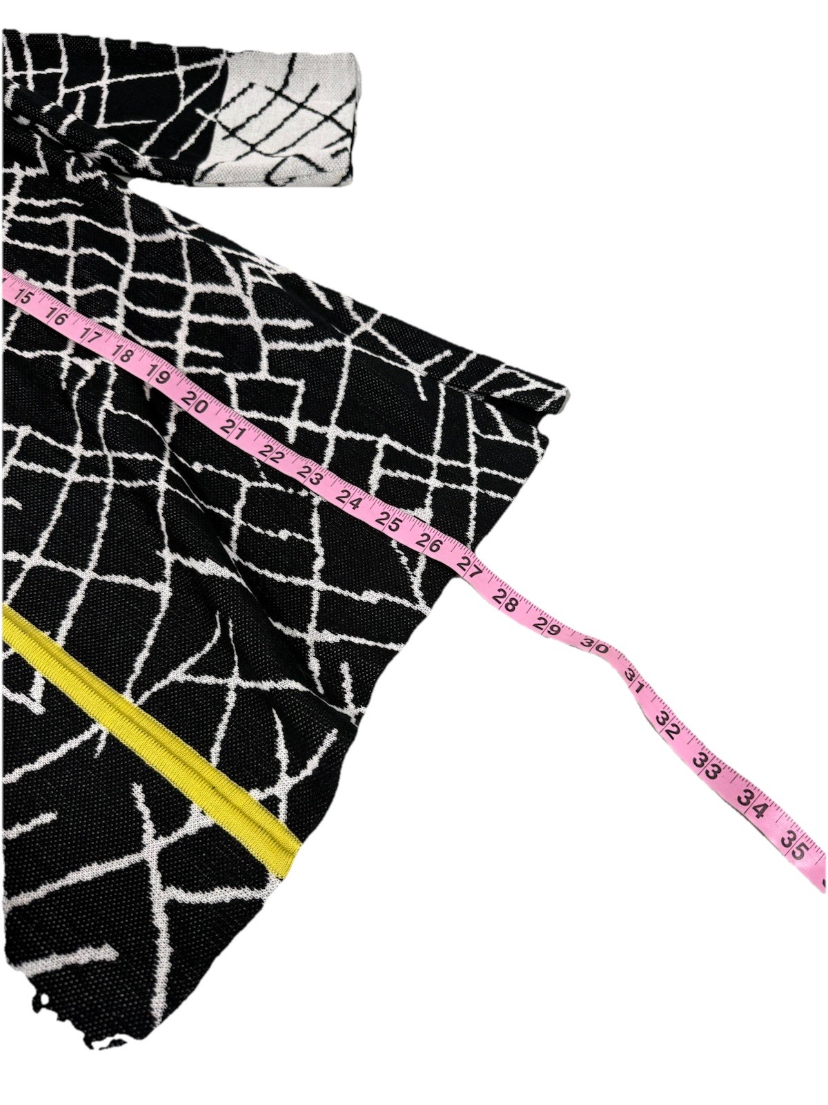 Ming Wang Chartreuse Black White Pattern Knit Jac… - image 7