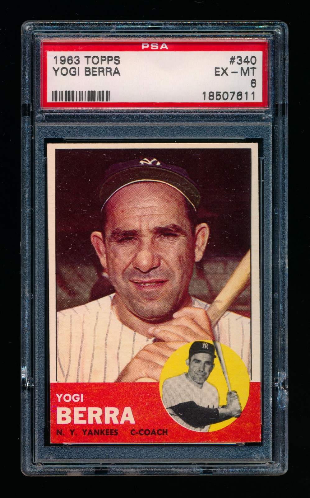 1963 Topps Yogi Berra #340 PSA 6 EX-MT