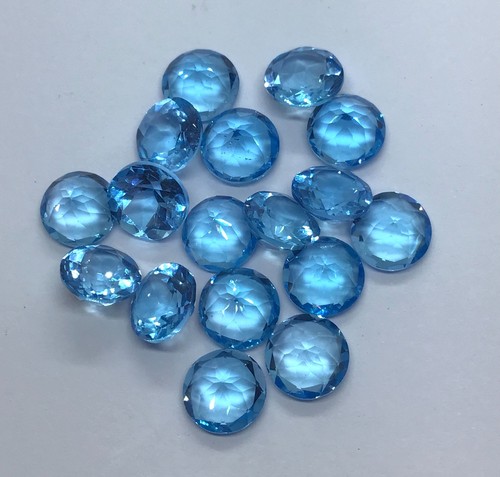 Swiss Blue Topaz Round Cut AAA Natural Loose Gemstone For Making All Jewelry - Picture 7 of 15