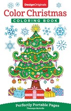 Color Christmas Coloring Book: Perfectly Portable Pages On-The-Go Design...