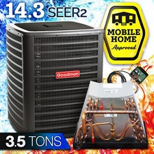 Goodman 3.5 Ton Central Heat Pump AC & Mobile Home Coil Air Conditioning System