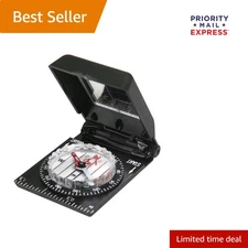 Black Mini Compass with Map Scale & Night Use Features for Easy Navigation