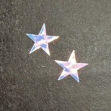 New Cute Stars Decal Shiny Permanent Vinyl 3.5 Holographic Mirror Multicolor