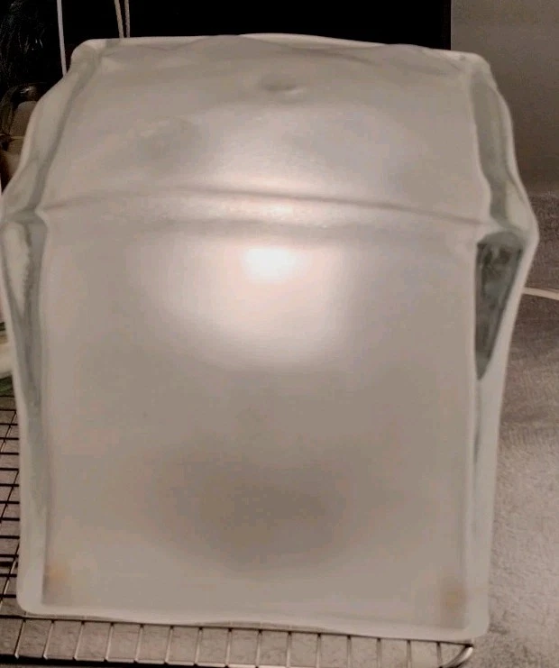 Par de abajures cubo de gelo IKEA Iviken ~ 6” ~ vidro fosco branco  - Imagem 4 de 4