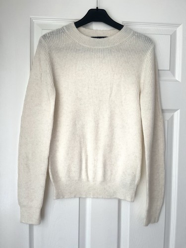 Jersey Mujer Colección M&S Marfil Tejido Manga Larga Fibras Metalizadas Talla 6 - Imagen 5 de 11