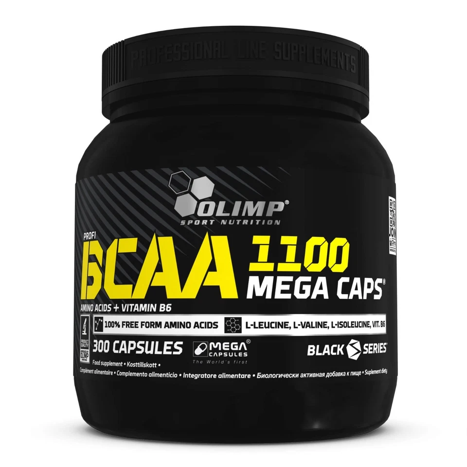 OLIMP, BCAA 1100 Mega Caps Vitamin B6 Aminosäure 300 Kapseln SUPER PREIS - Bild 1 von 1