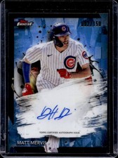 2024 Topps Finest Matt Mervis Auto Sky Blue Refractor #/150 Cubs