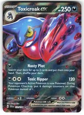 Toxicroak ex 131/198 Scarlet & Violet Double Rare Pokemon TCG Holo Near Mint
