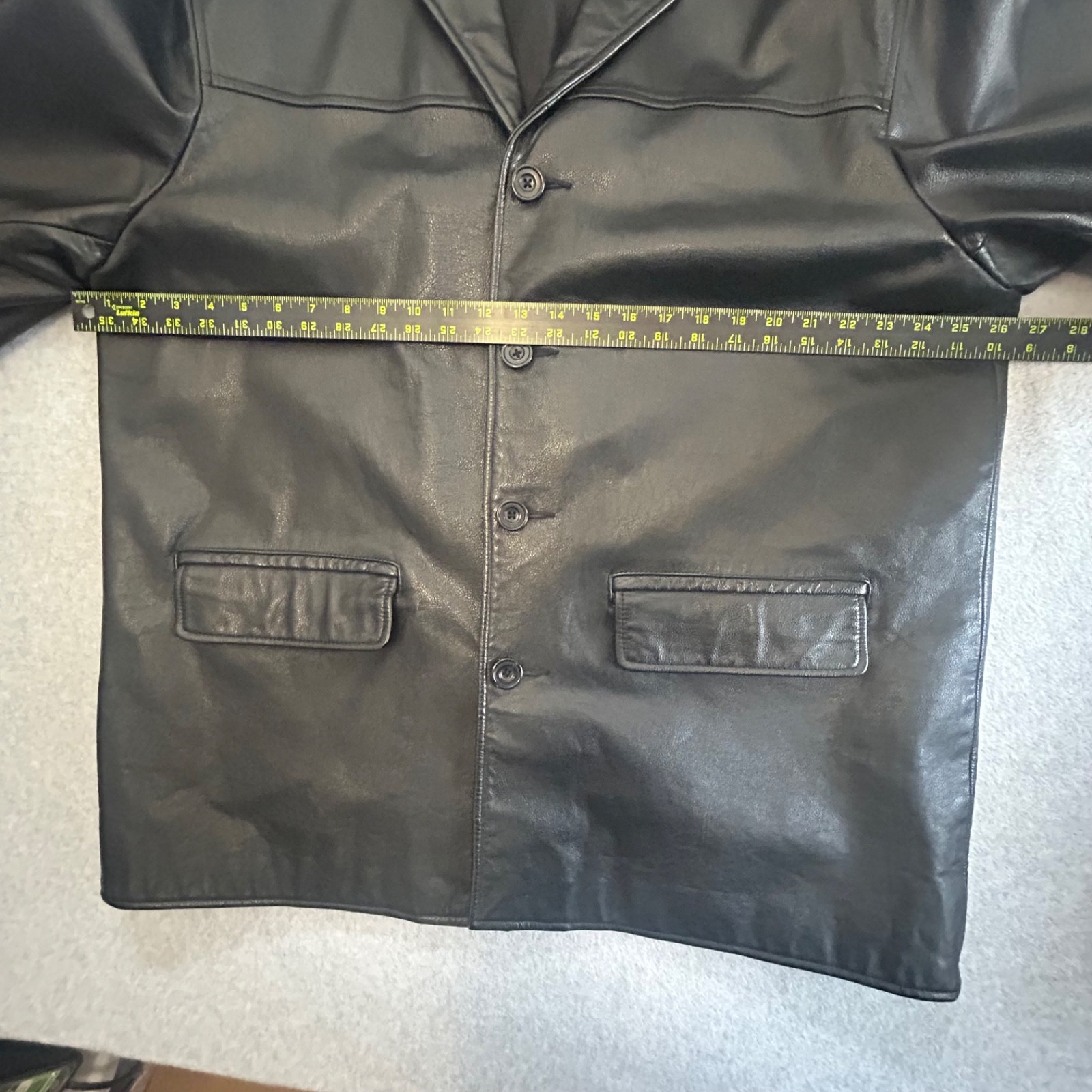 Structure Leather Jacket Mens Extra Large Black B… - image 5