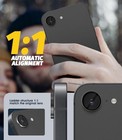 (3 Pack) Camera Lens Protector Compatible for iPhone 16e, Black, Metal Ring — photo 2