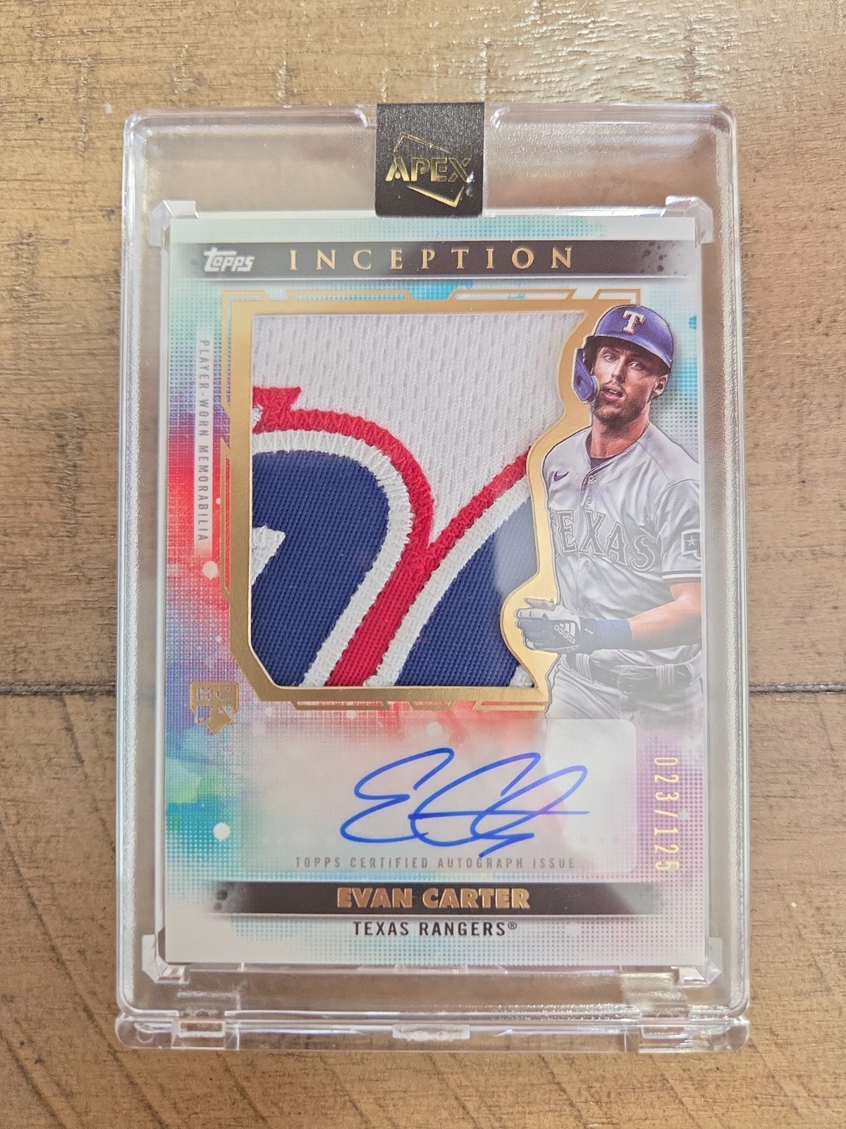 2024 Topps Inception - Inception Autographed Patches Evan Carter #APC-EC 23/125