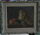 YUKIO Japanese OIL Painting STILL LIFE of Kettle & Fruits on table ( 18" x 15" ) — photo 6