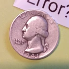 1941 Washington Quarter 25C Circulated Silver Error Uncertified US Coin