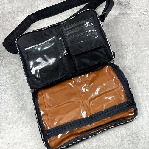Porter Tanker Shoulder Bag Black 2 Layers YKK Zipper Unisex 28x20x8cm - Picture 10 of 13