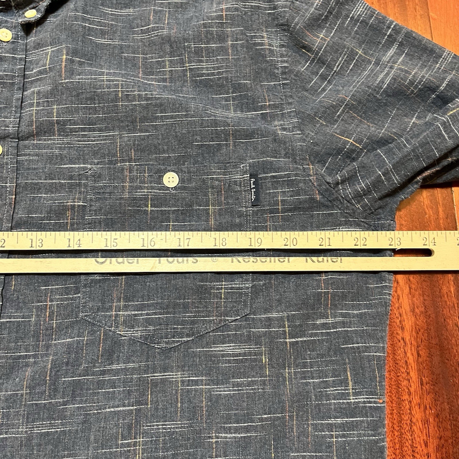 Paul Smith Jeans Shirt Mens Extra Large Blue Tailored Fit Preppy Casual Soft image 7