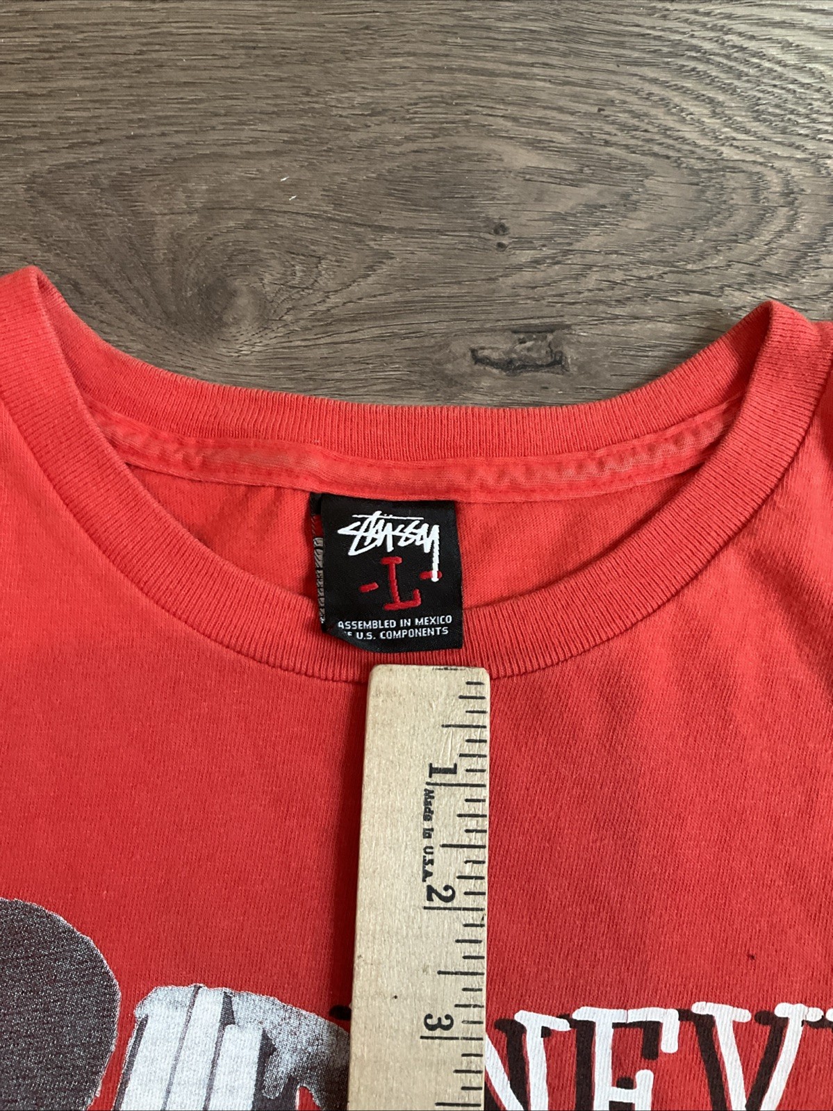 STÜSSY I Never Ruled Them I only Skooled Them T-Shirt Y2K Early 2000s Tag Size L thumbnail 5