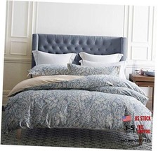 Duvet Cover King Size, 600 Thread Count Cotton King 104"x90" Beige Paisley