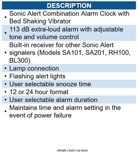 Sonic Alert SA-SB1000 Sonic Boom Alarm - Picture 4 of 5