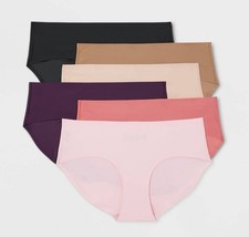 Auden Women's Assorted Hipster Underwear 6pk Bonded Microfiber, Size M 8-10