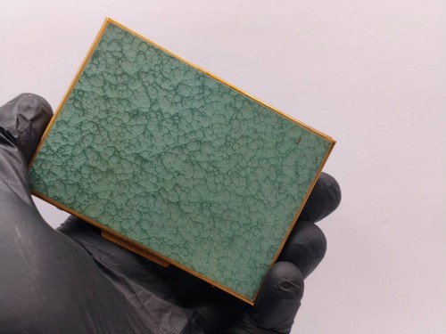 Rare Vintage Ronson Cigarette Case – Gold & Lagoon Marble Pattern – Compact