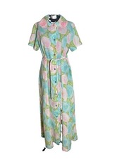 Vintage 1970 s Montgomery Ward Pastel Floral Summer Robe Vtg. Size 16